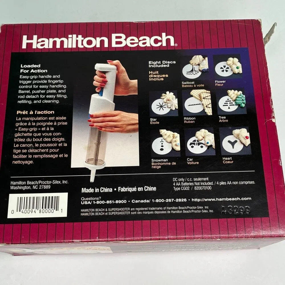 Hamilton Beach The Super Shooter Cordless Cookie Press & Food Decorator 80000